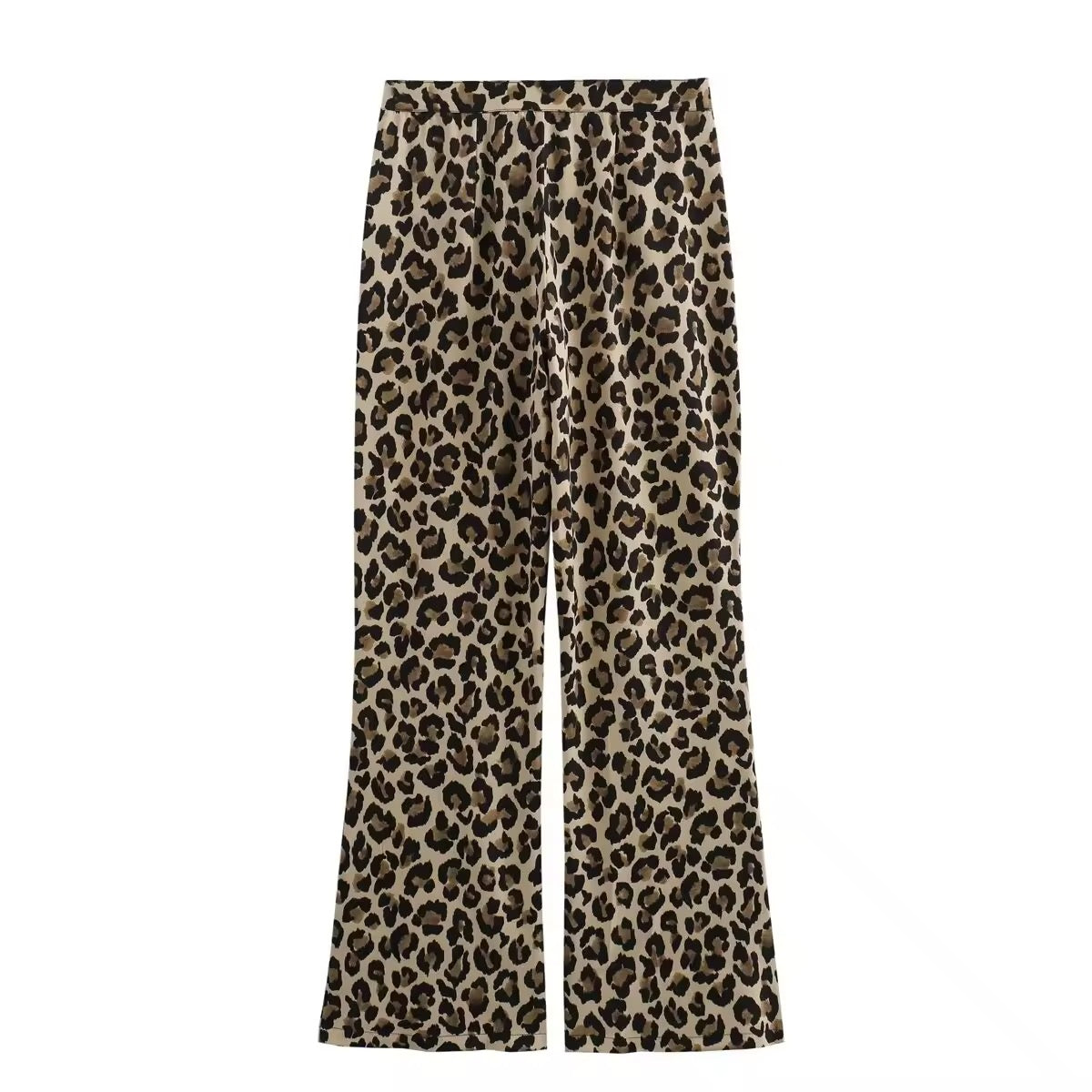 LEOPARD PRINT WIDE-LEG PANTS