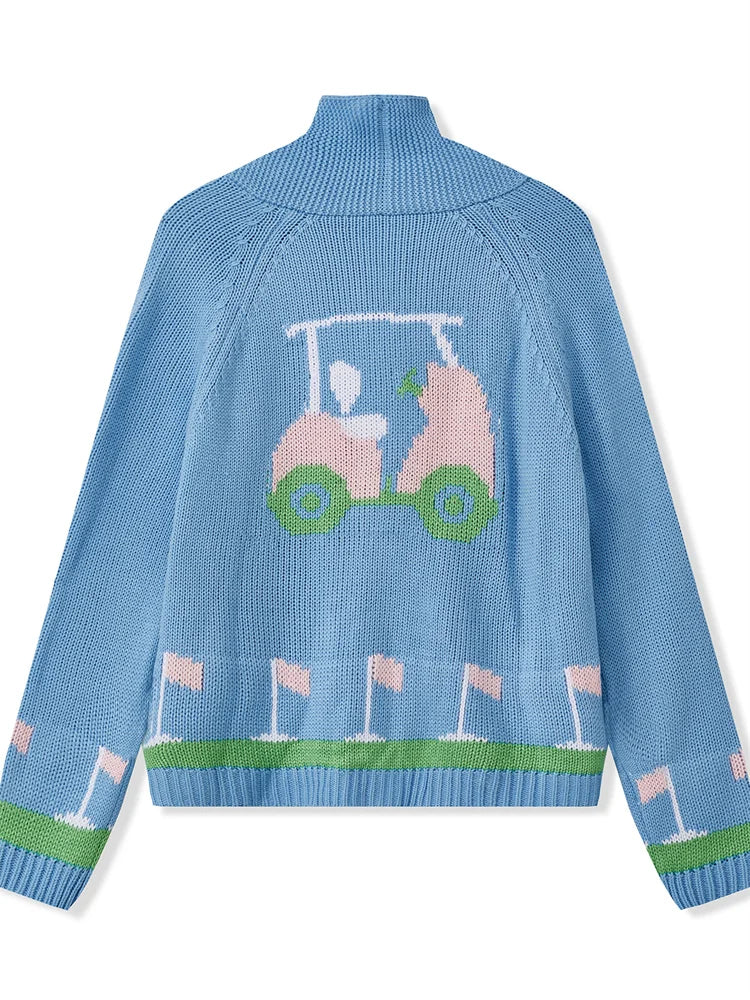 GOLF SCENE CARDIGAN
