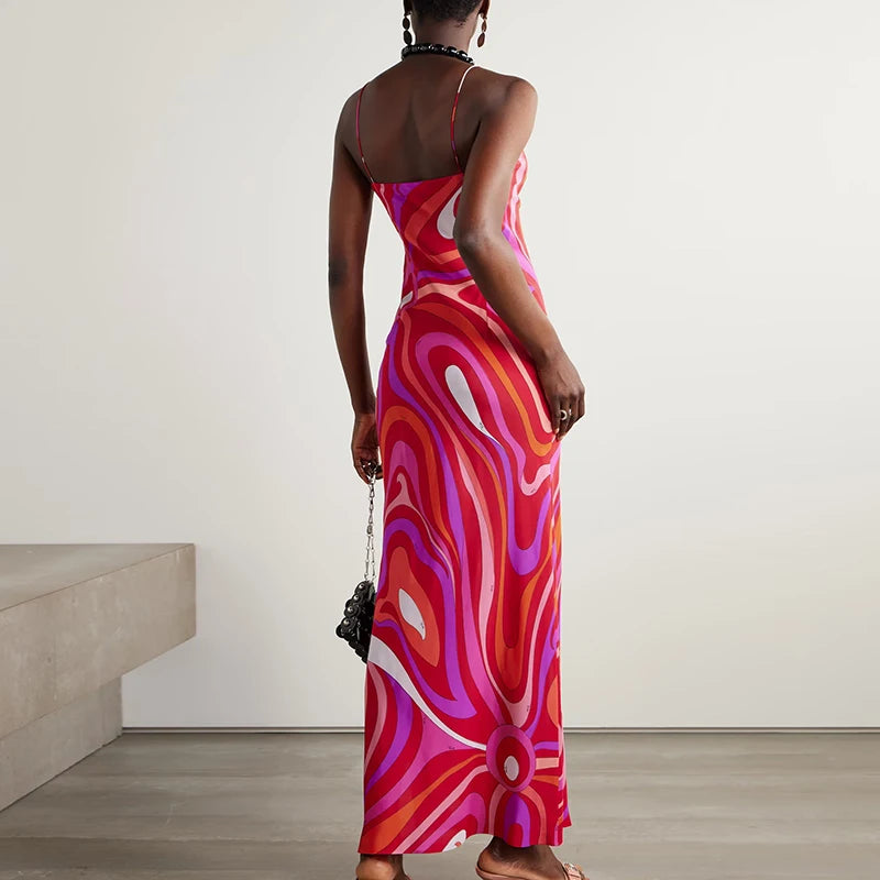 SWIRL SIDE-SPLIT DRESS