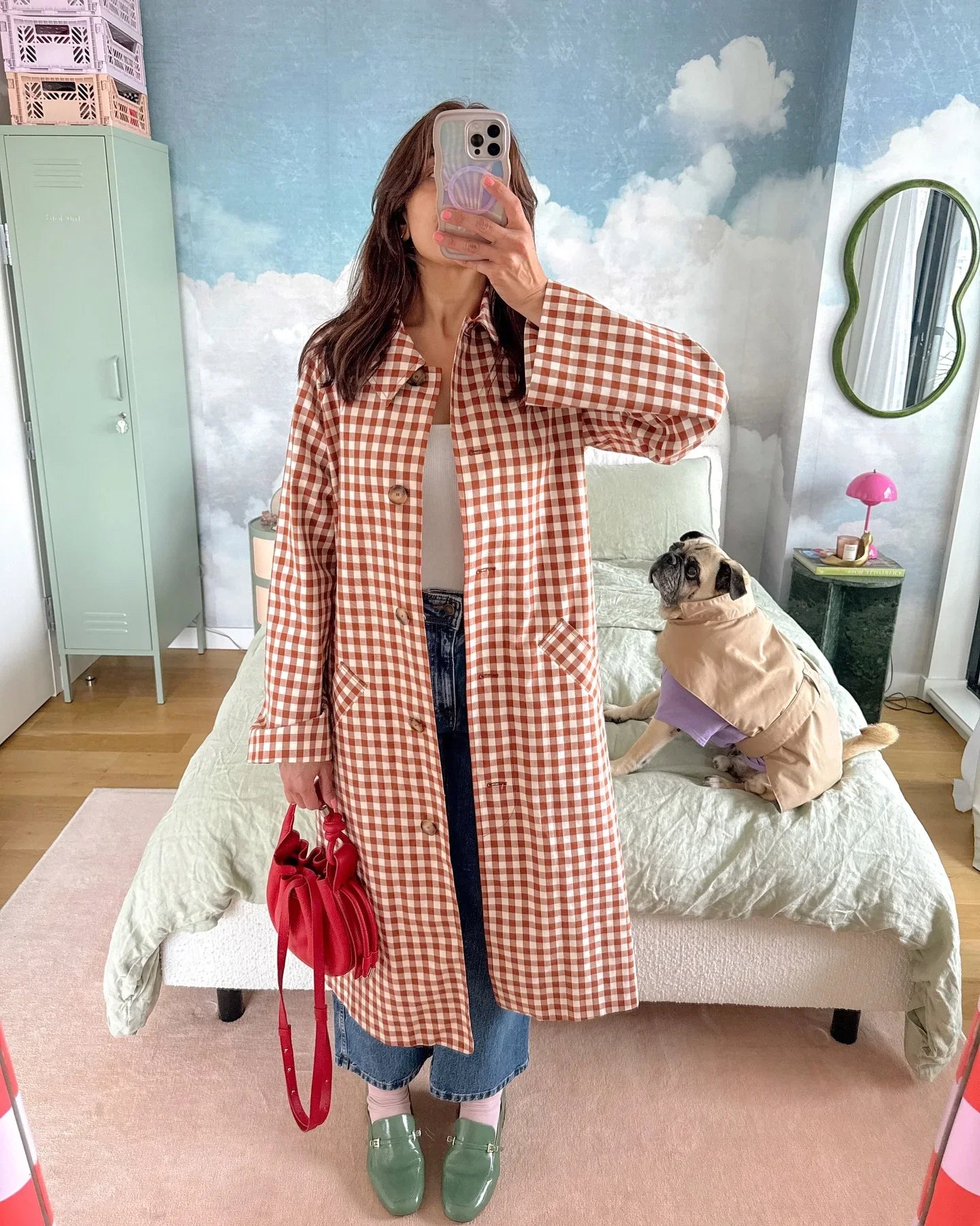 EMMA GINGHAM TRENCH COAT