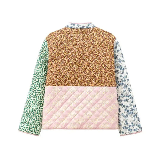 PASTEL PATCHWORK PUFFER JACKET