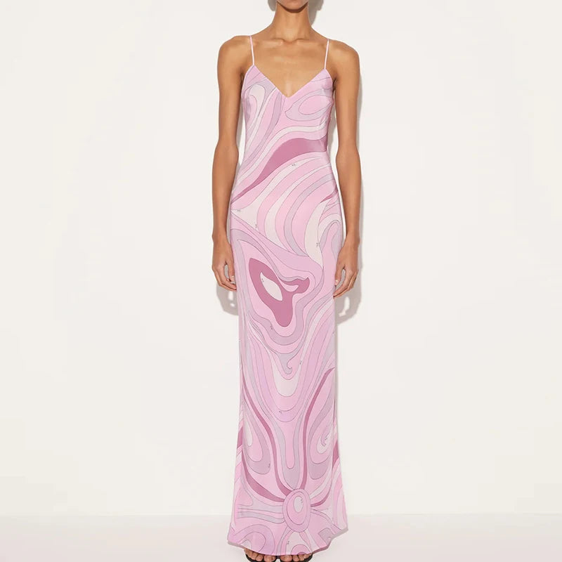 SWIRL SIDE-SPLIT DRESS
