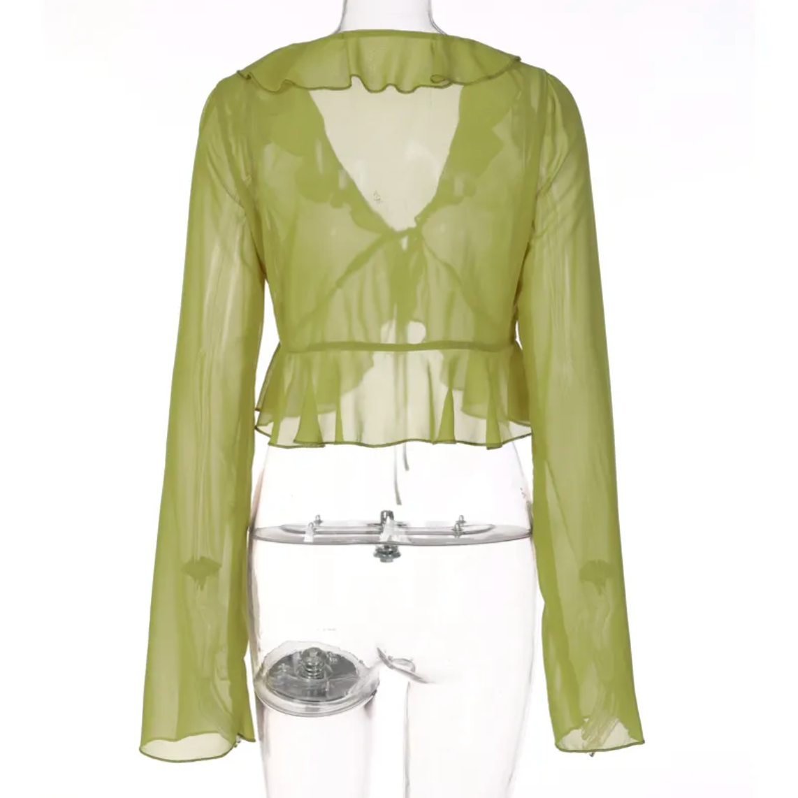 RUFFLE BELL SLEEVE TOP