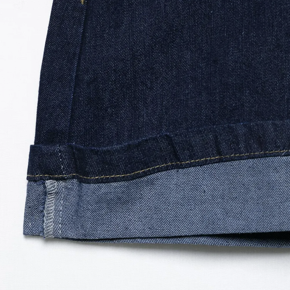 NAVY BLUE CASUAL DENIM MINI SKIRT
