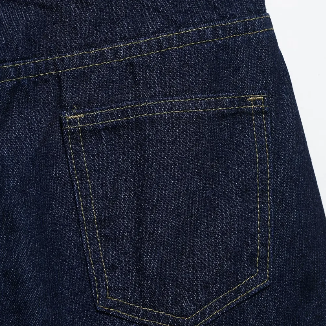 NAVY BLUE CASUAL DENIM MINI SKIRT