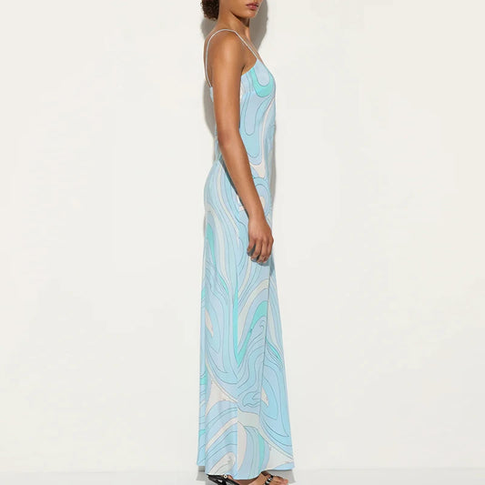 SWIRL SIDE-SPLIT DRESS