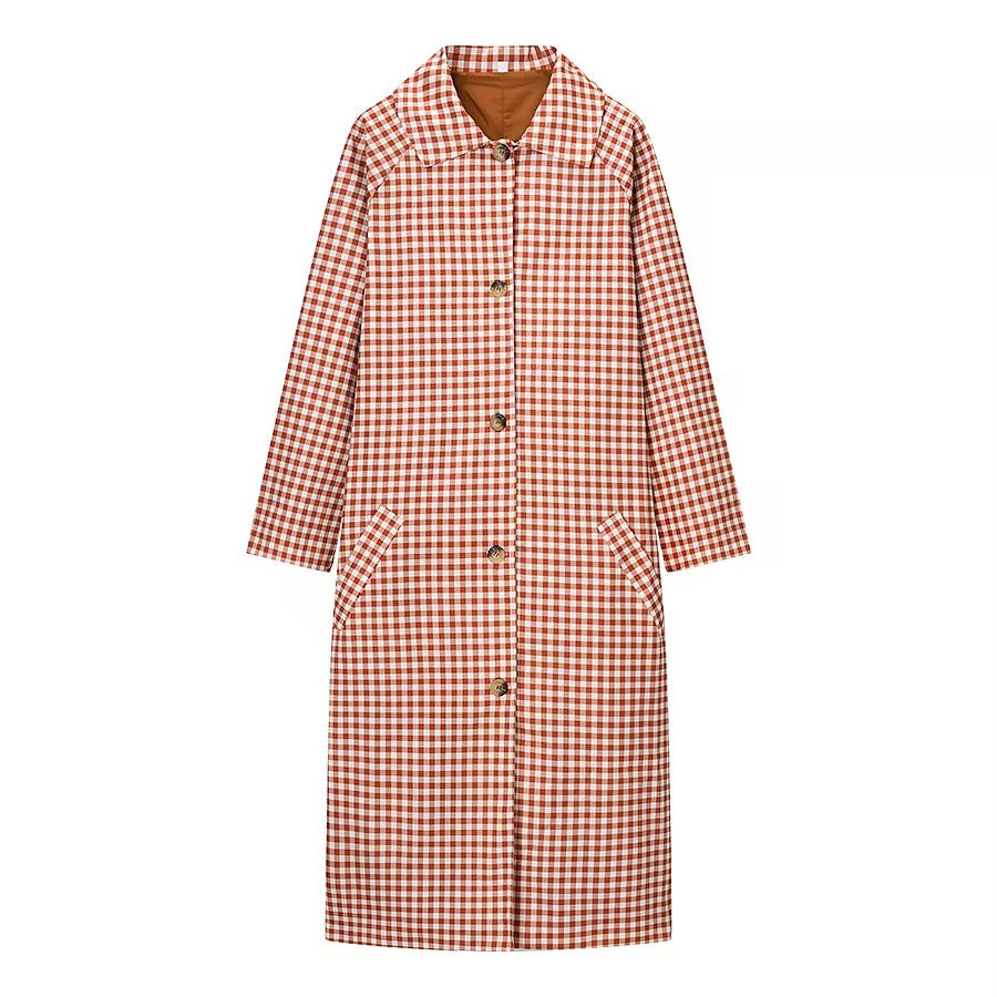 EMMA GINGHAM TRENCH COAT