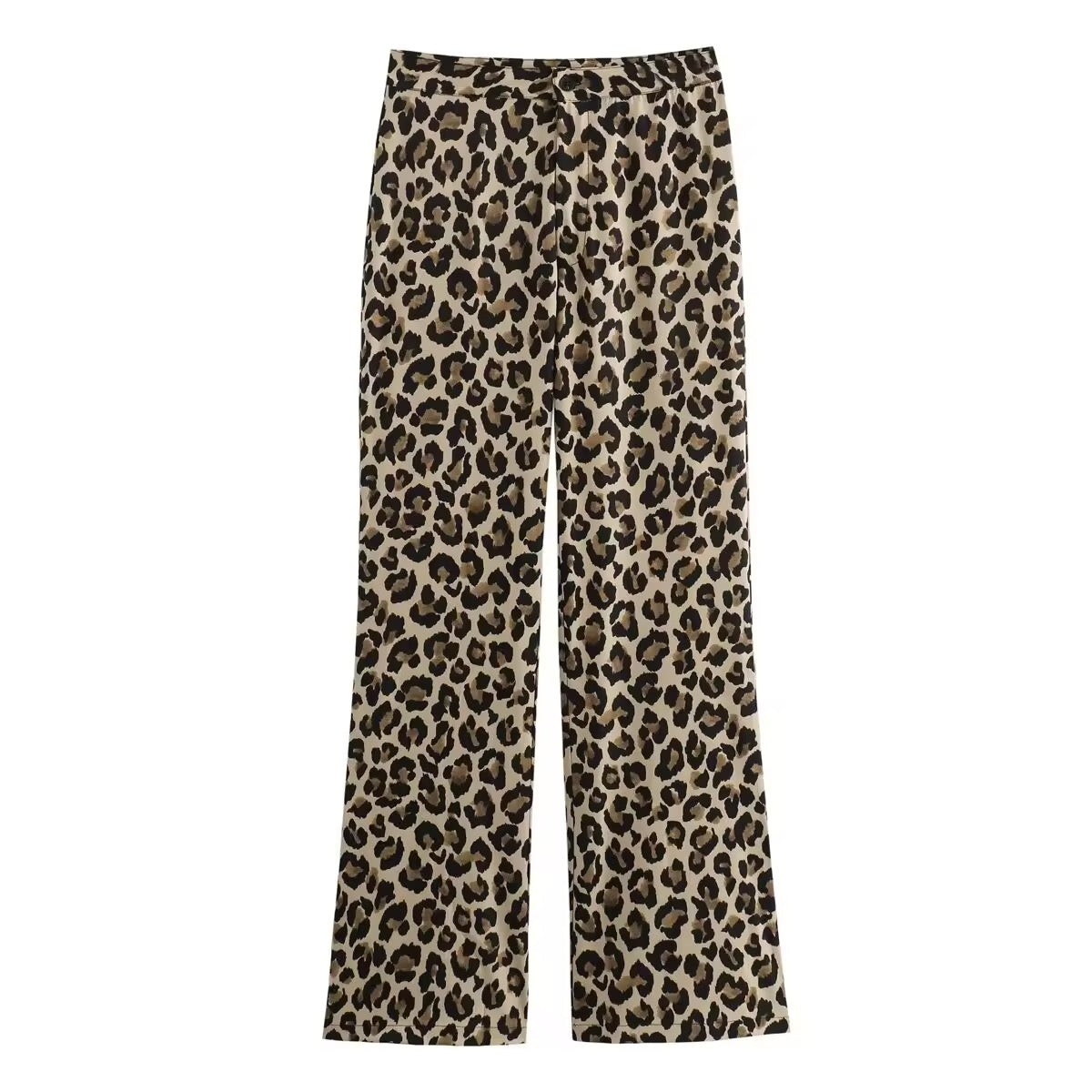 LEOPARD PRINT WIDE-LEG PANTS