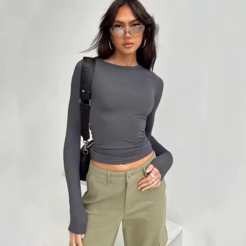 STRETCHY LONG-SLEEVED TEE