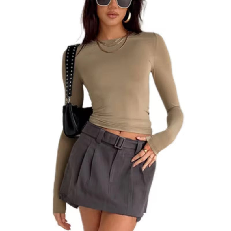 STRETCHY LONG-SLEEVED TEE