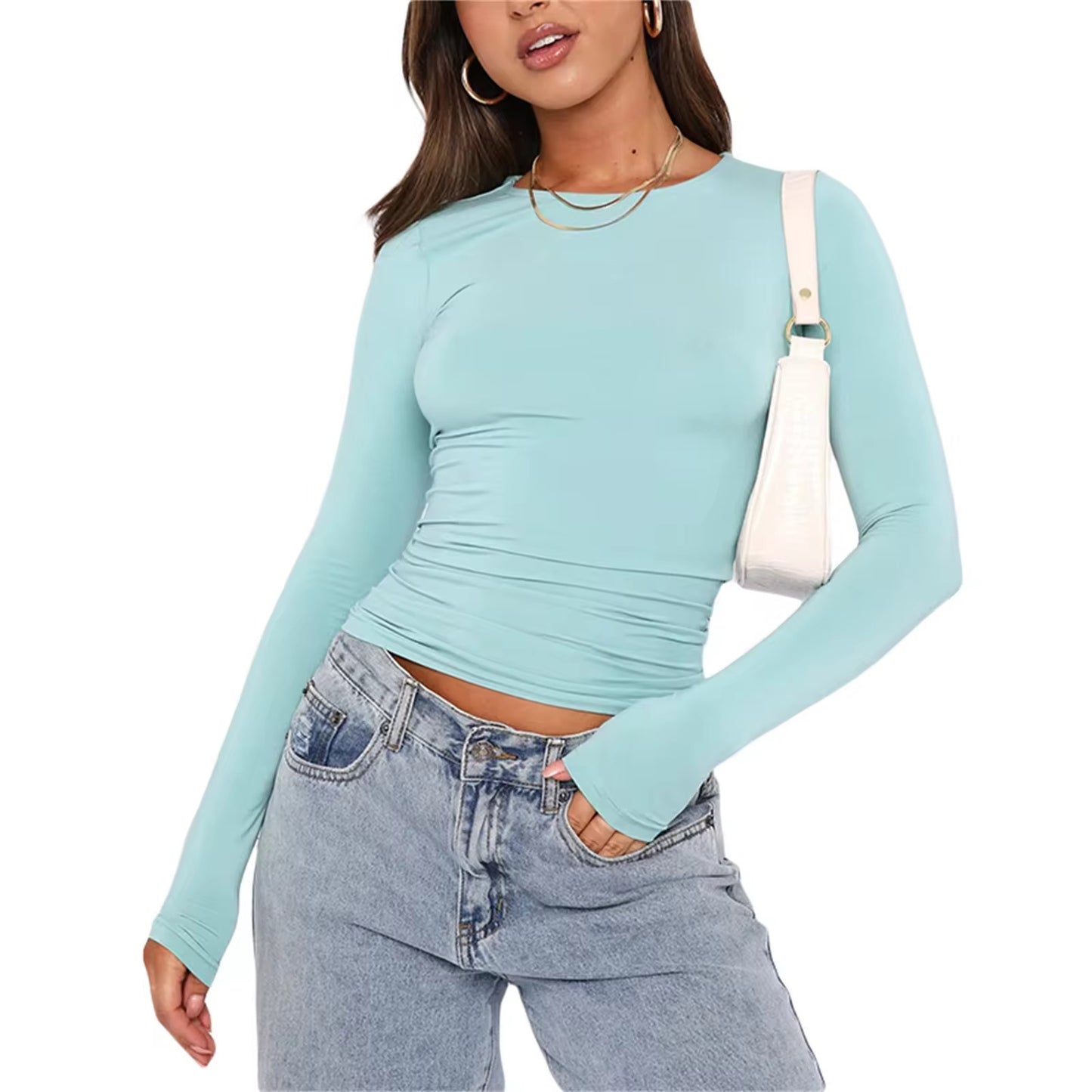 STRETCHY LONG-SLEEVED TEE