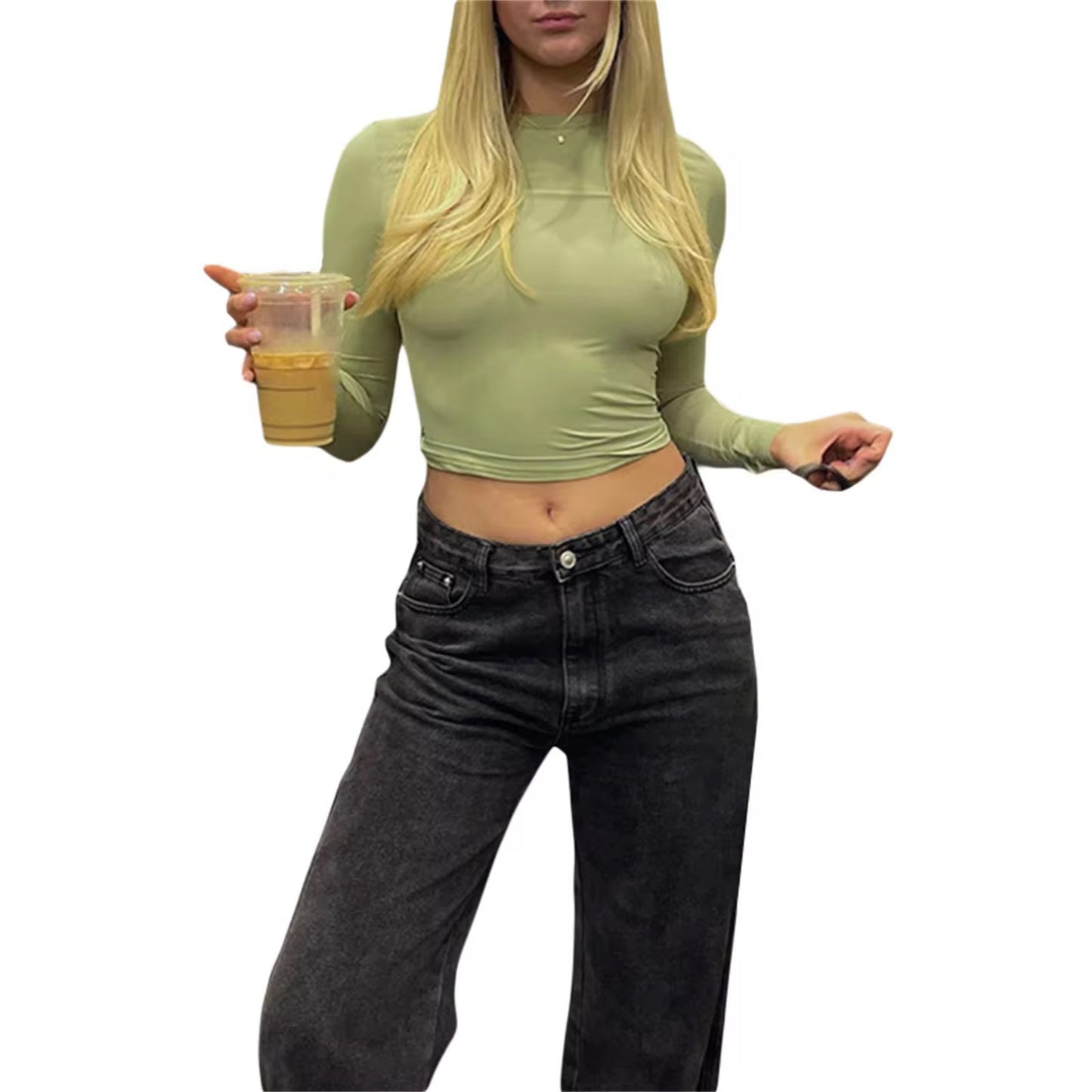 STRETCHY LONG-SLEEVED TEE