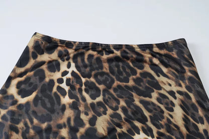 FULL LENGTH LEOPARD PRINT SKIRT