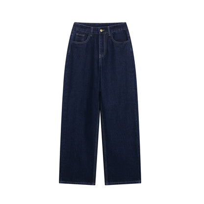 NAVY BLUE DENIM JACKET AND PANTS TWO PIECE SET