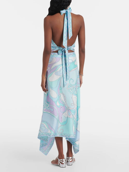 SERENITY TIE TOP & SKIRT SET