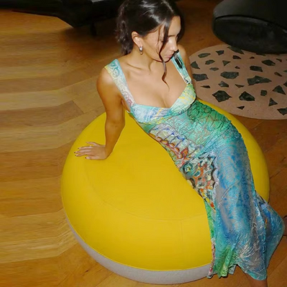 ROBE DE SOIRÉE BLEUE À IMPRIMÉ PAPILLON