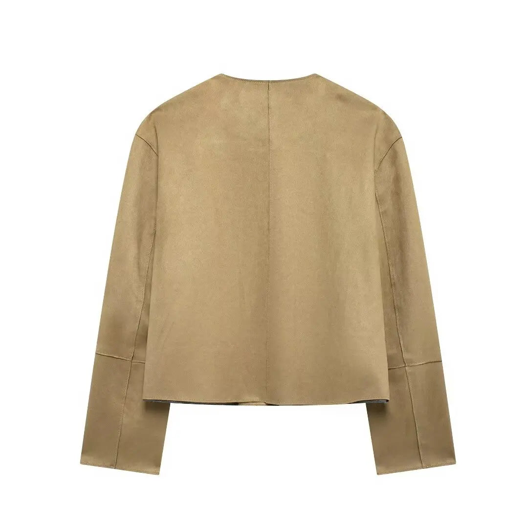 Beige jacket on a white background