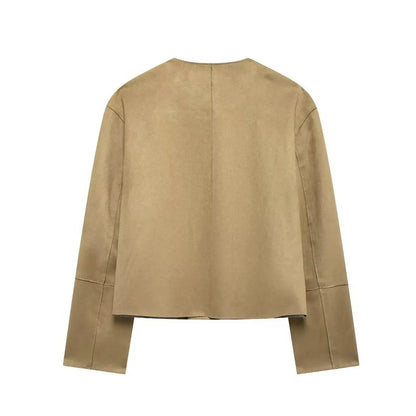 Beige jacket on a white background