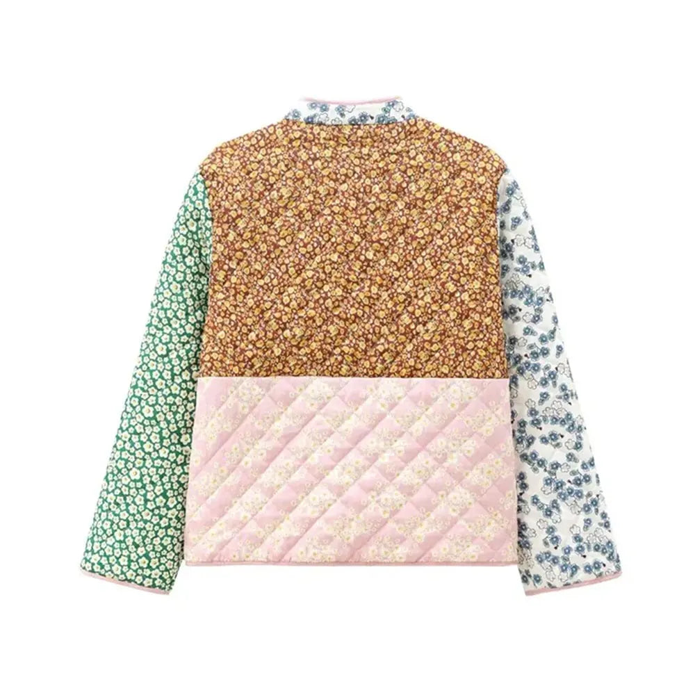 PASTEL PATCHWORK PUFFER JACKET