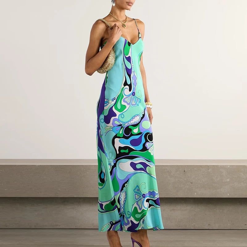 SWIRL SIDE-SPLIT DRESS