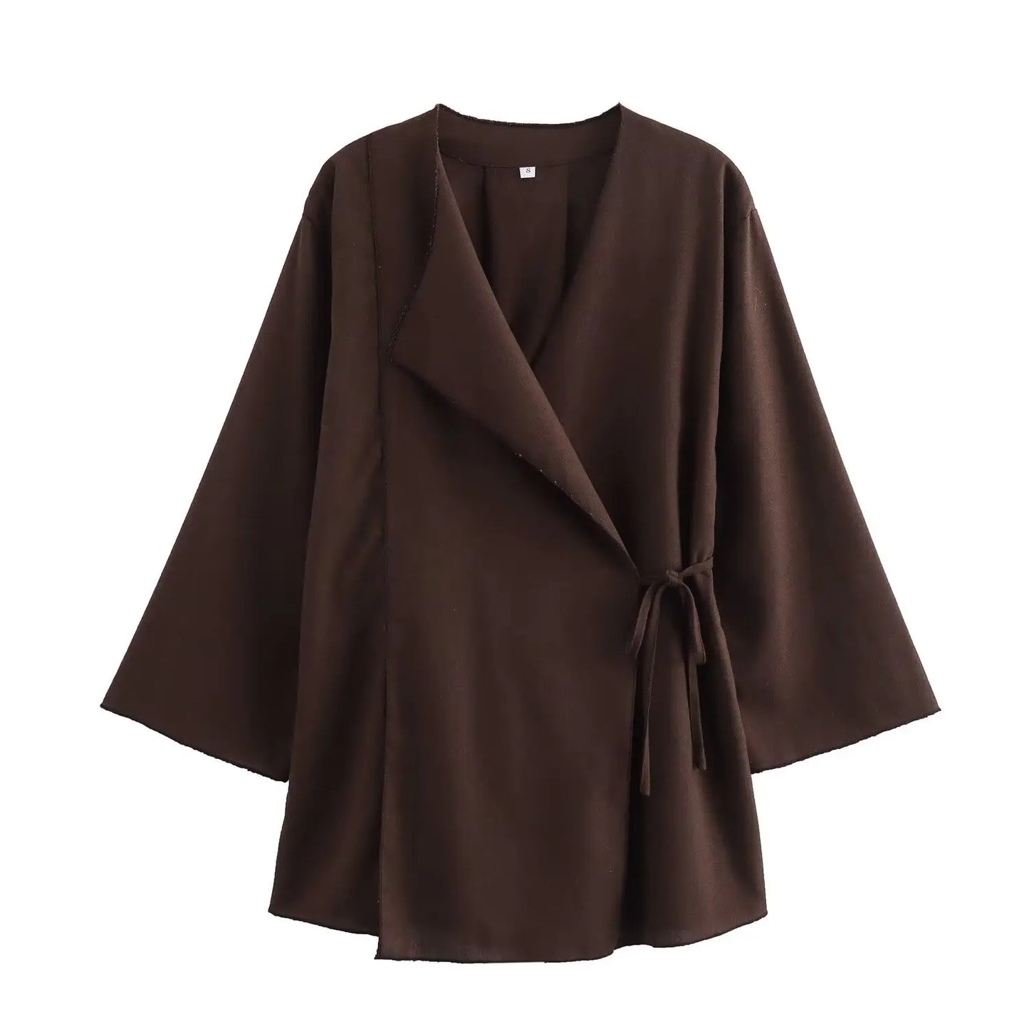 Brown cape coat on a white background