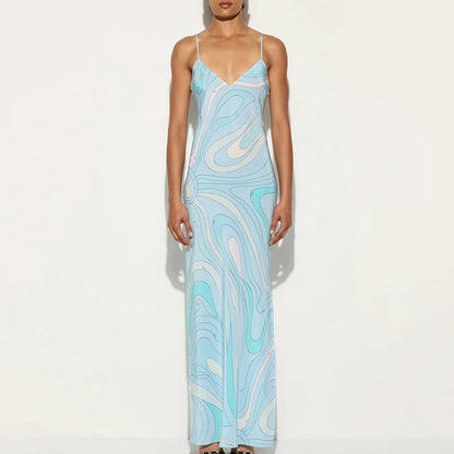 SWIRL SIDE-SPLIT DRESS