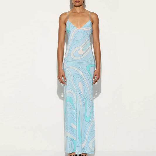 SWIRL SIDE-SPLIT DRESS