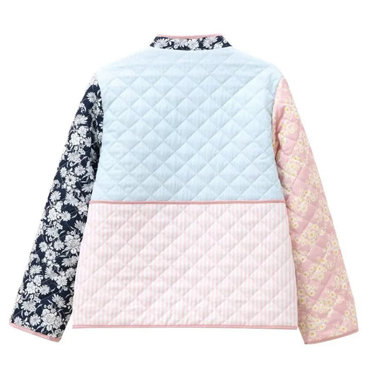 FLORAL PATCHWORK PUFFER JACKET