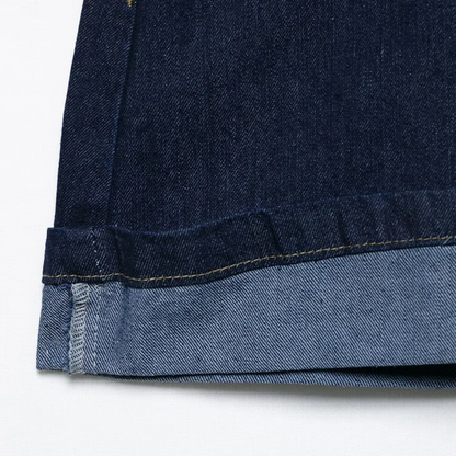 NAVY BLUE CASUAL DENIM MINI SKIRT