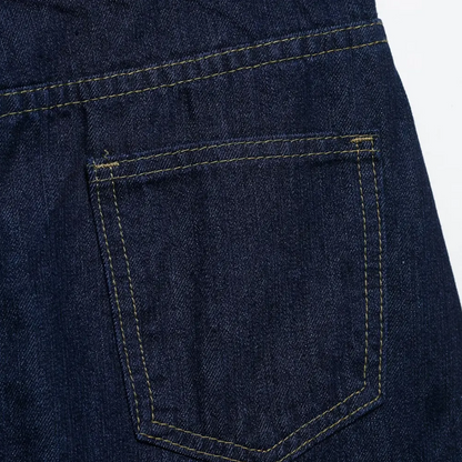 NAVY BLUE CASUAL DENIM MINI SKIRT
