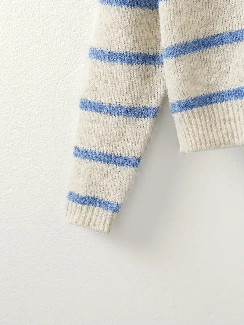 NOAH BLUE STRIPED SWEATER