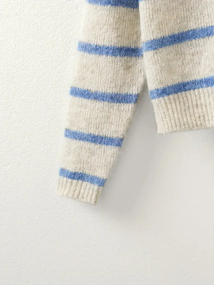 NOAH BLUE STRIPED SWEATER