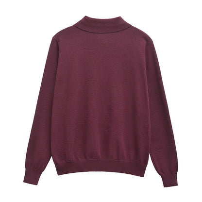 VIOLET BUTTON SWEATER